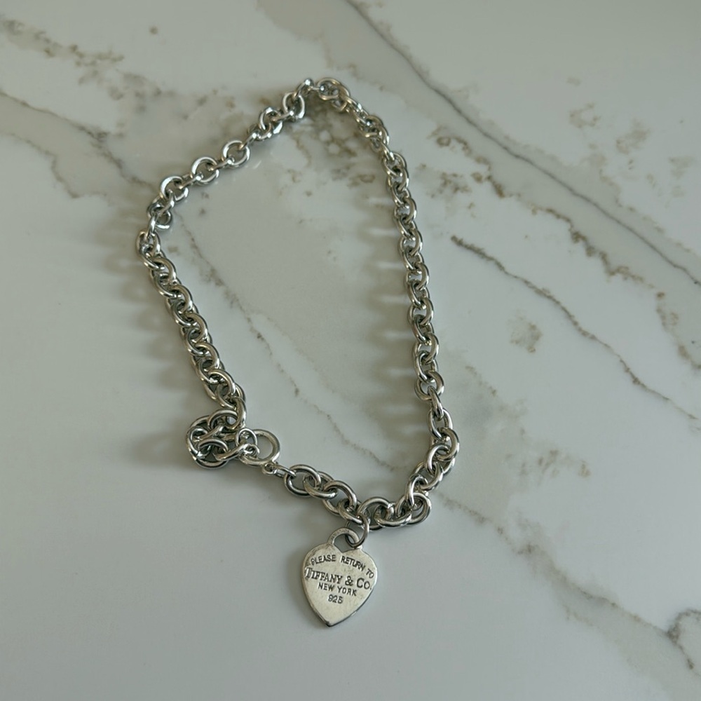 Vintage 1960s Tiffany & Co. Sterling Silver Heart Tag Necklace/Bracelet